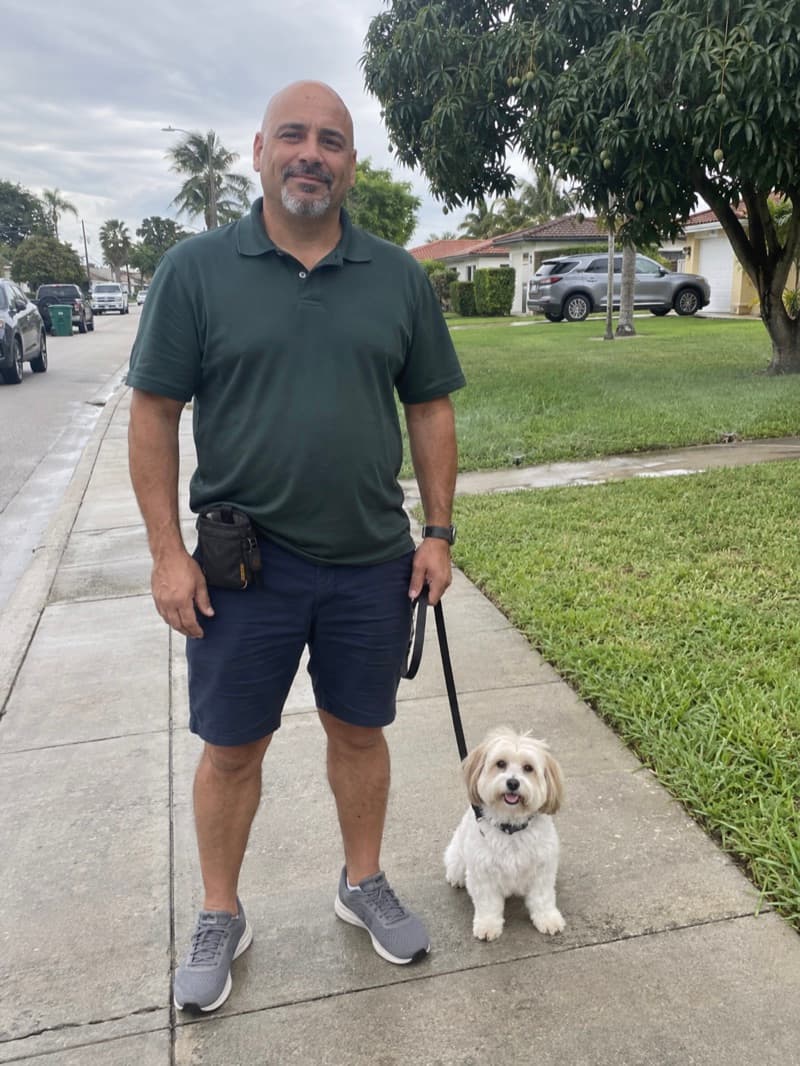 Mateo Benitez, Dog trainer, specializing in handling, grooming, and guarding